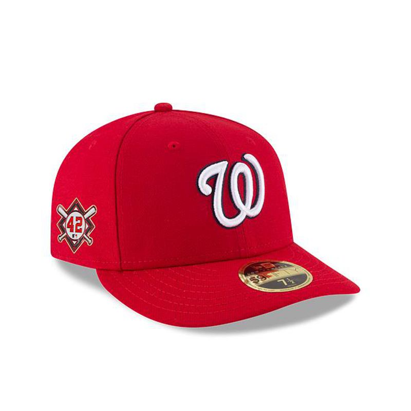 MLB Washington Nationals Jackie Robinson Day Low Profile 59Fifty Fitted (MWJ0456) - Red New Era Caps